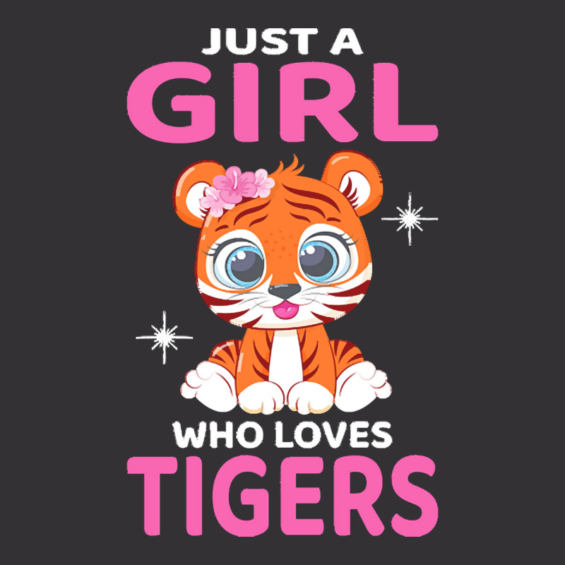 Tiger T  Shirt Just A Girl Who Loves Tigers I Kids I Baby Tiger T  Shi Vintage Short | Artistshot