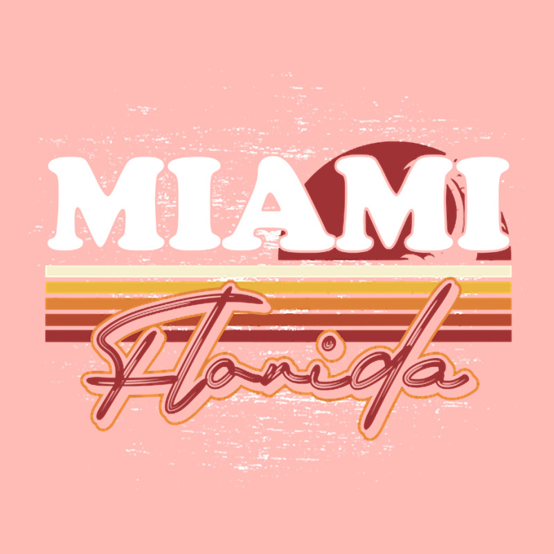 Fl Miami Retro Sunset Summer Florida State Florida Urban Heavy T-shirt | Artistshot