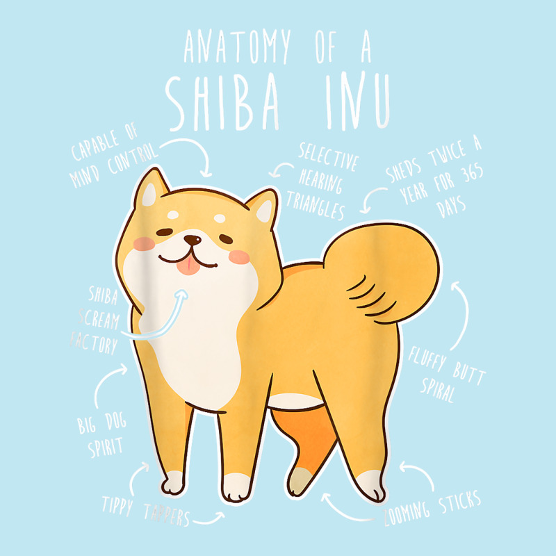 Shiba Inu Dog Anatomy, Funny Pet Red Shibe Mom Cute Doge Dad T Shirt Urban Heavy T-shirt | Artistshot