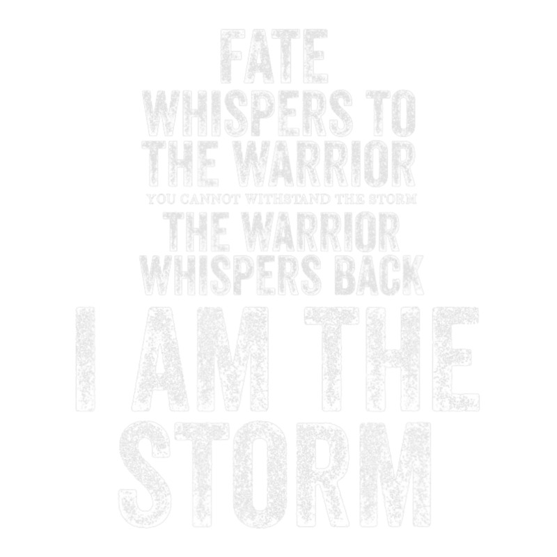 Fate Whispers To Warrior I Am The Storm Quote Gritty Fighter Bomber Jacket | Artistshot