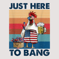 Funny 4th Of July Just Here To Bang Usa Flag Chicken Beer T Shirt Beanie | Artistshot