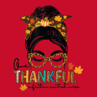 One Thankful Infection Control Nurse Messy Bun Thanksgiving Visor Hat | Artistshot