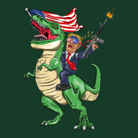 Machine Gun Trump On T Rex Dinosaur With American Flag T Shirt Visor Hat | Artistshot