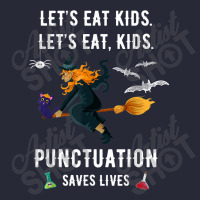 Teachers Halloween Funny Eat Kids Punctuation Saves Lives Pom Pom Beanie | Artistshot