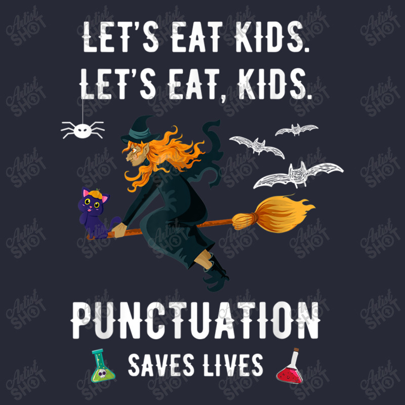 Teachers Halloween Funny Eat Kids Punctuation Saves Lives Pom Pom Beanie by MadisonDesign | Artistshot