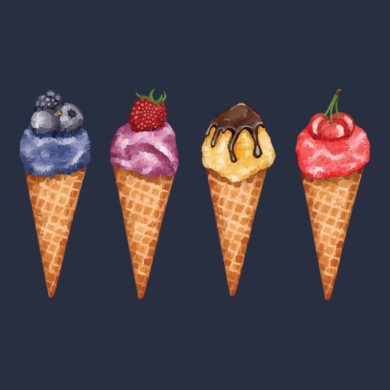 Assorted Ice Cream Cones T  Shirt Assorted Ice Cream Cones Set   Blueb Retro Trucker Cap by larkhorse | Artistshot