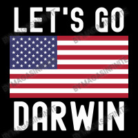 Let's Go Darwin American Flag - White Letters Version 5 Panel Snapback Cap | Artistshot