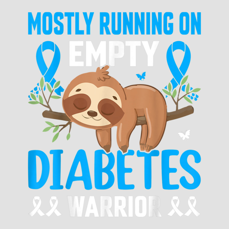 Funny Lazy Sloth Mostly Running On Empty Diabetes Warrior T Shirt Adjustable Baseball Cap by cm-arts | Artistshot