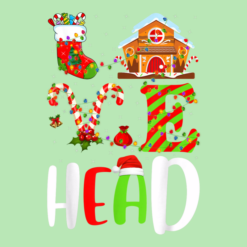 Xmas Lights Love Head Teacher Christmas Dyed Cap by August | Artistshot