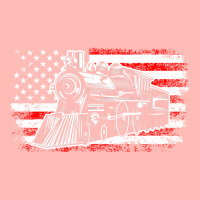 Train Steam Locomotive Railroad Usa American Flag Urban Heavy T-shirt | Artistshot