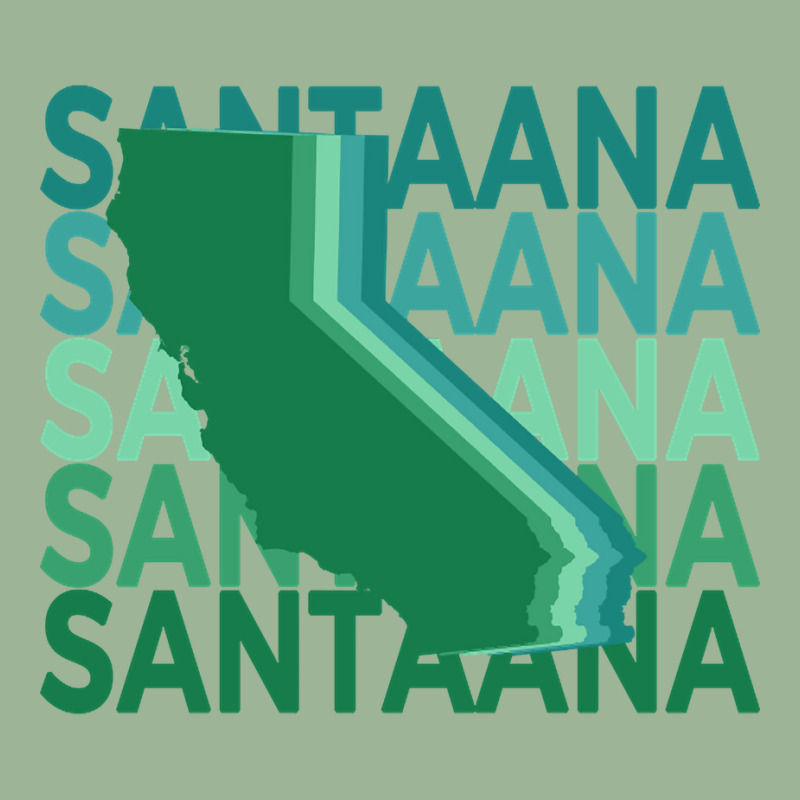 Santa Ana California Green Repeat Urban Heavy T-shirt | Artistshot