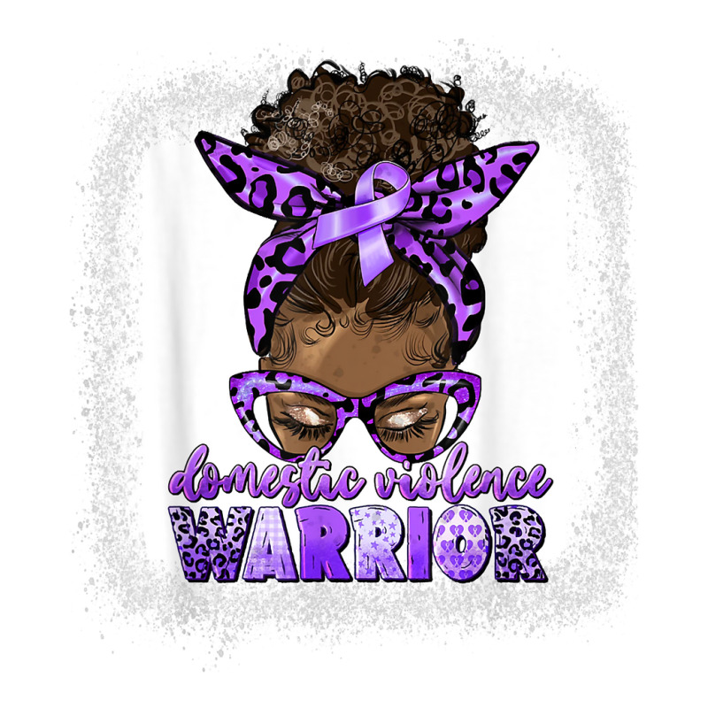 Black Woman Domestic Violence Warrior Afro Messy Bun Purple T Shirt Bomber Jacket | Artistshot