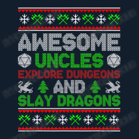 Mens Awesome Uncles Tabletop Christmas D20 Ugly Sweater Beanie | Artistshot