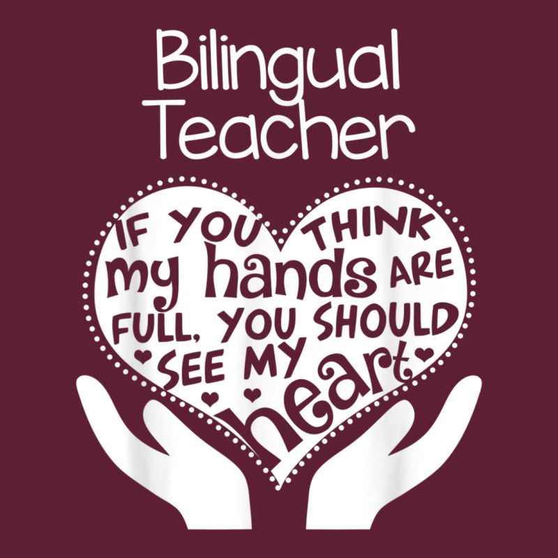 Bilingual Teacher T Shirt Heart Hands School Team Group Gift Beanie by cm-arts | Artistshot