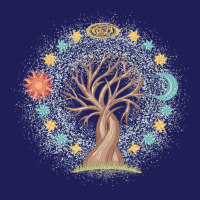 Tree Sun And Moon With Stars Spiritual Beanie | Artistshot