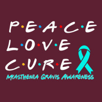 Myasthenia Gravis Awareness Peace Love Cure T Shirt Beanie | Artistshot