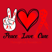 Peace Love Cure Hemophilia Awareness T Shirt Pom Pom Beanie | Artistshot