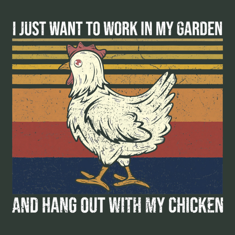 Chicken Chick I Just Want To Work In My Garden And Hang Out Chicken 20 Mesh Back Trucker Hat by peafowl | Artistshot