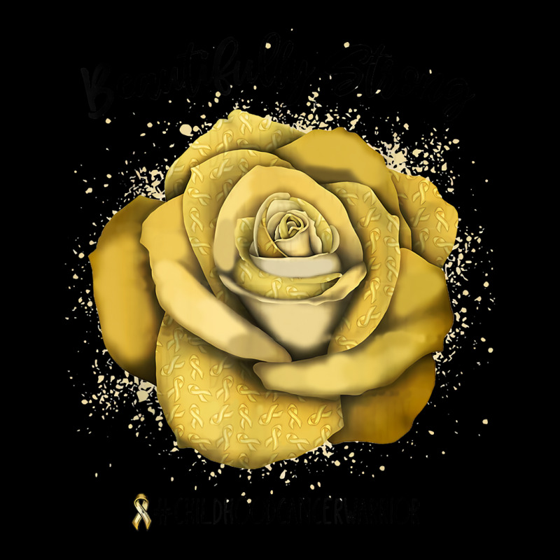 Beautifully Strong Childhood Cancer Warrior Rose T Shirt Retro Trucker Cap | Artistshot