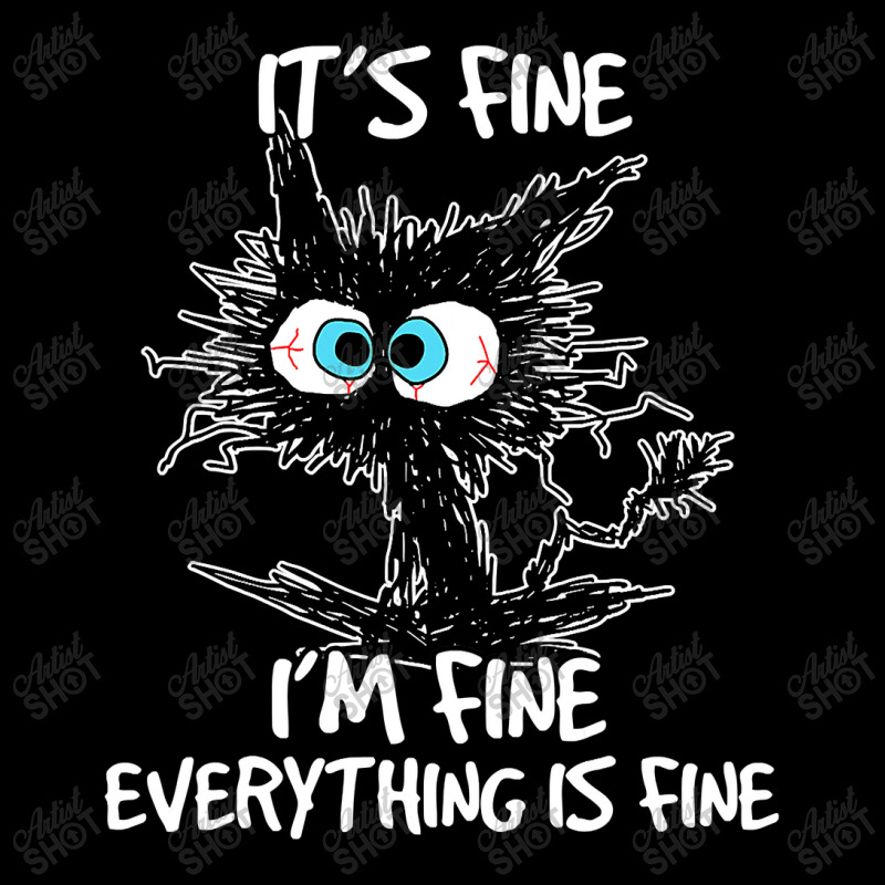 It's Fine I'm Fine Everything Is Fine Funny Black Cat Retro Trucker Cap by nhan0105 | Artistshot