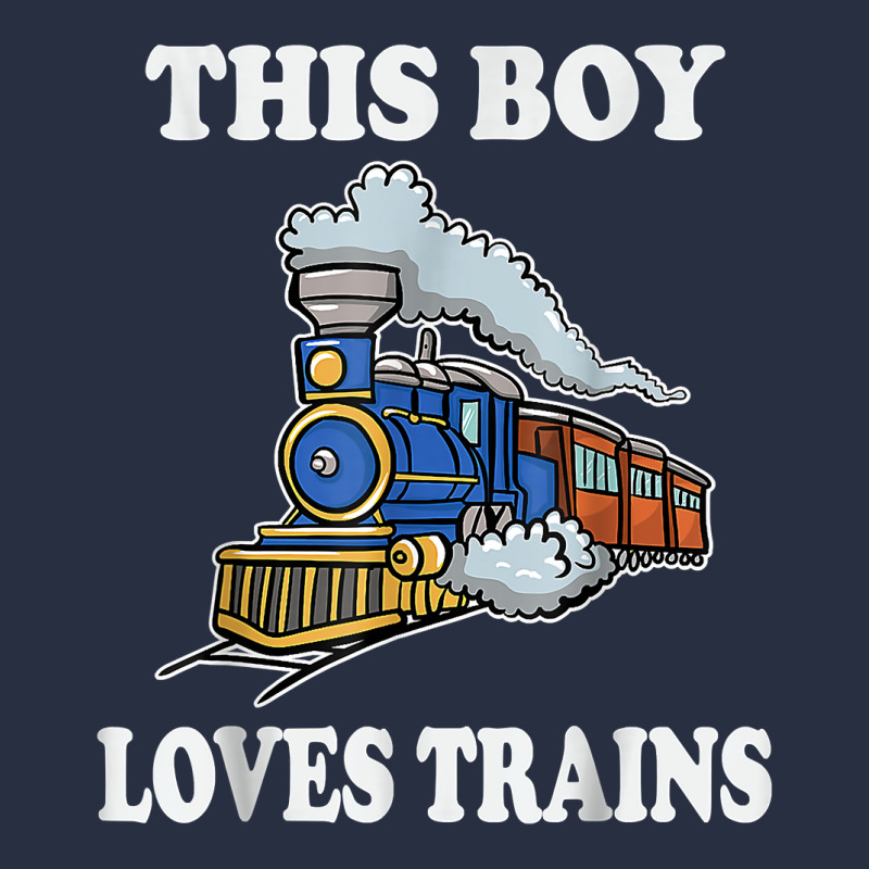 This Boy Loves Trains For A Train Lover Wagon Locomotive T Shirt Retro Trucker Cap by h.avenaver | Artistshot