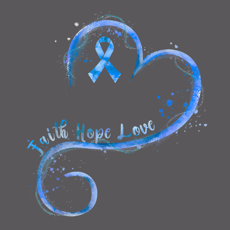 Faith Hope Love Dark Blue Ribbon Colon Cancer Awareness T Shirt Seamless Cap | Artistshot