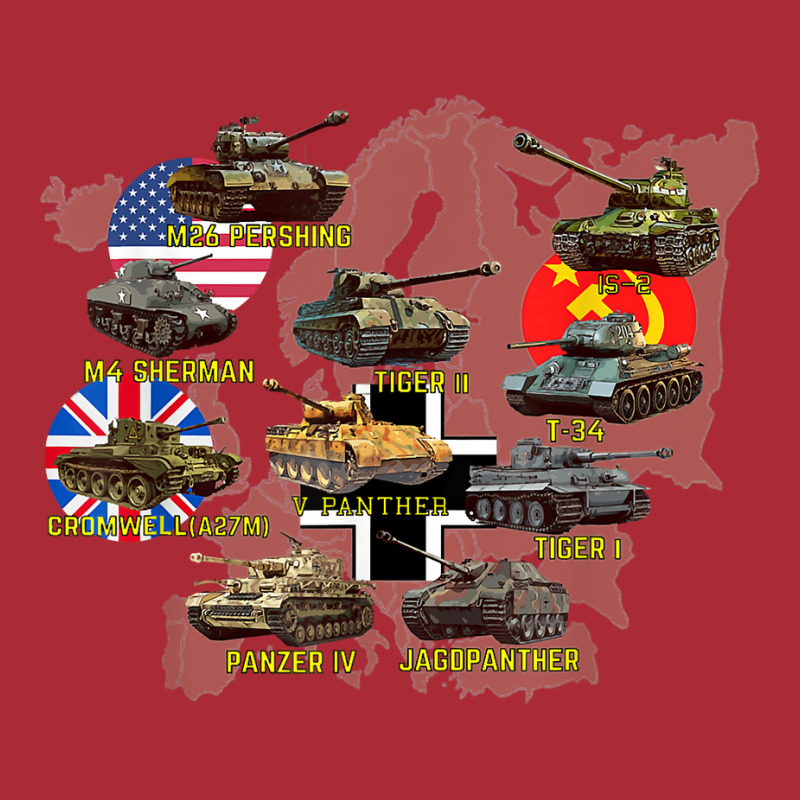 Top Ten Best Ww2 Tanks M4 Sherman Panzer Iv Tiger Ii T-34 Dyed Cap by JonathonBarringer | Artistshot