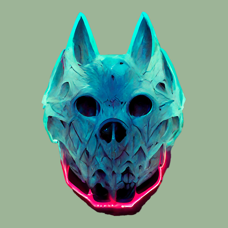 Wolf Skull Face For Halloween Colors  Animal Face Urban Heavy T-shirt by Davidartist | Artistshot