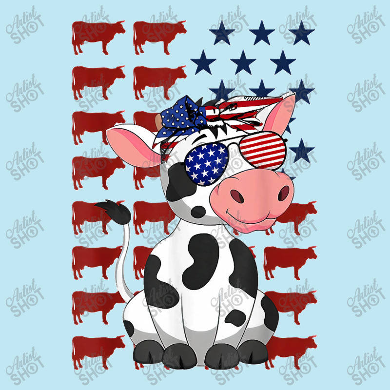 Funny Dairy Cows 4th Of July Costumes Usa Flag Dairy Cows Urban Heavy T-shirt | Artistshot