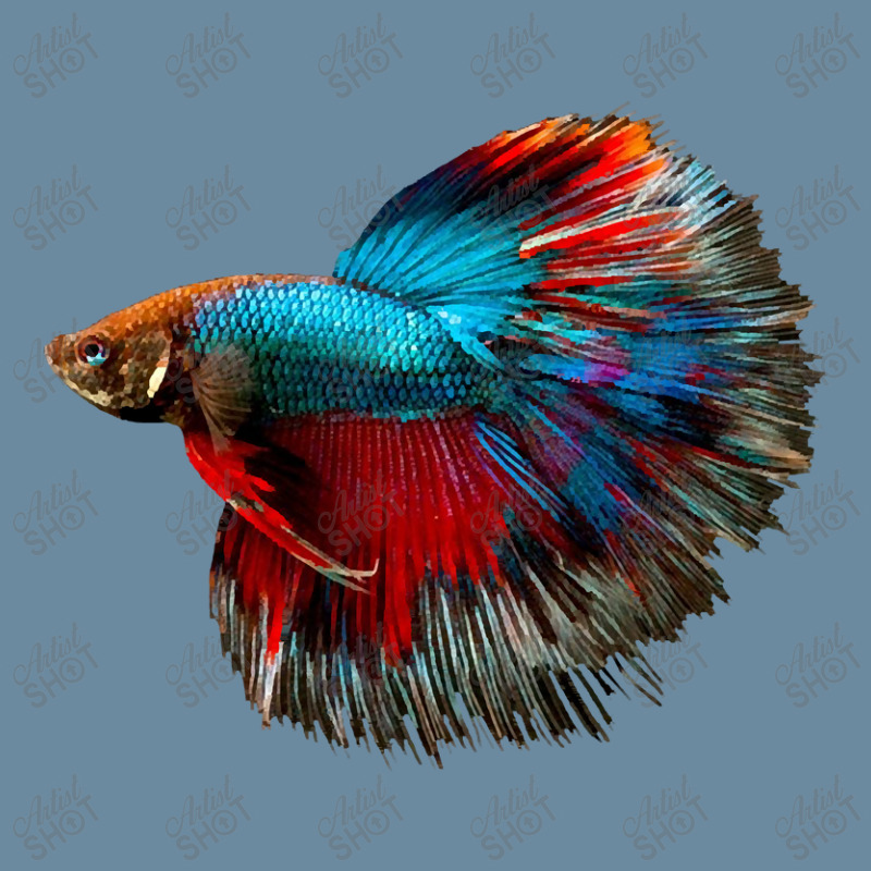 Red Blue Betta Fish Jambrong Urban Heavy T-shirt | Artistshot