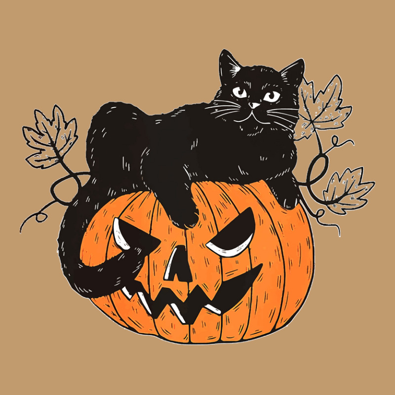 Black Cat On Pumpkin Gift For Cat Lover Halloween Urban Heavy T-shirt by HANANELArtist | Artistshot