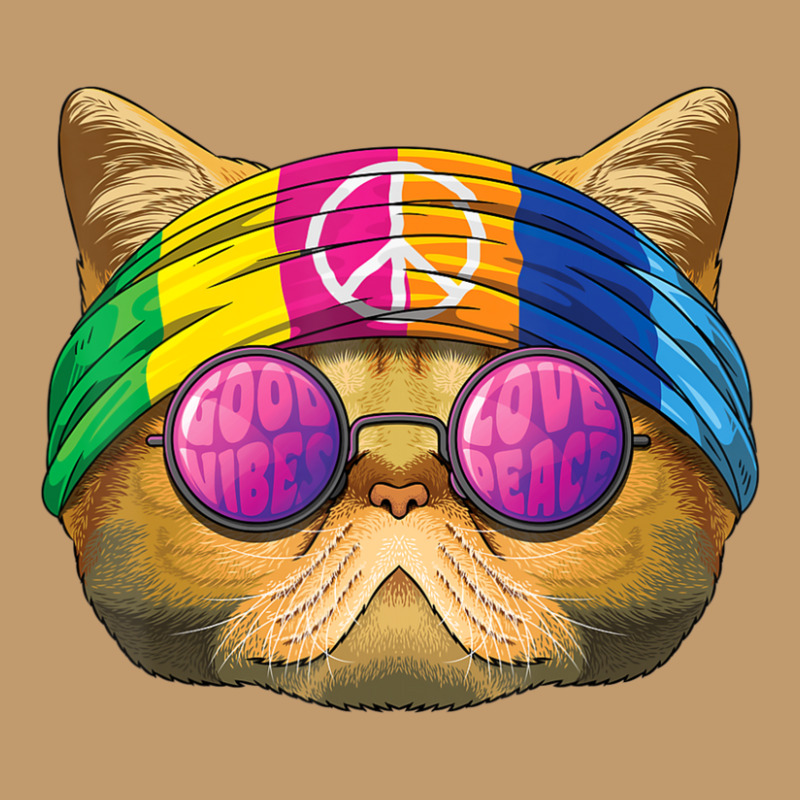 Hippie Exotic Shorthair Love Peace Sign 70s Hippie Cat Urban Heavy T-shirt by michaelyounger19 | Artistshot