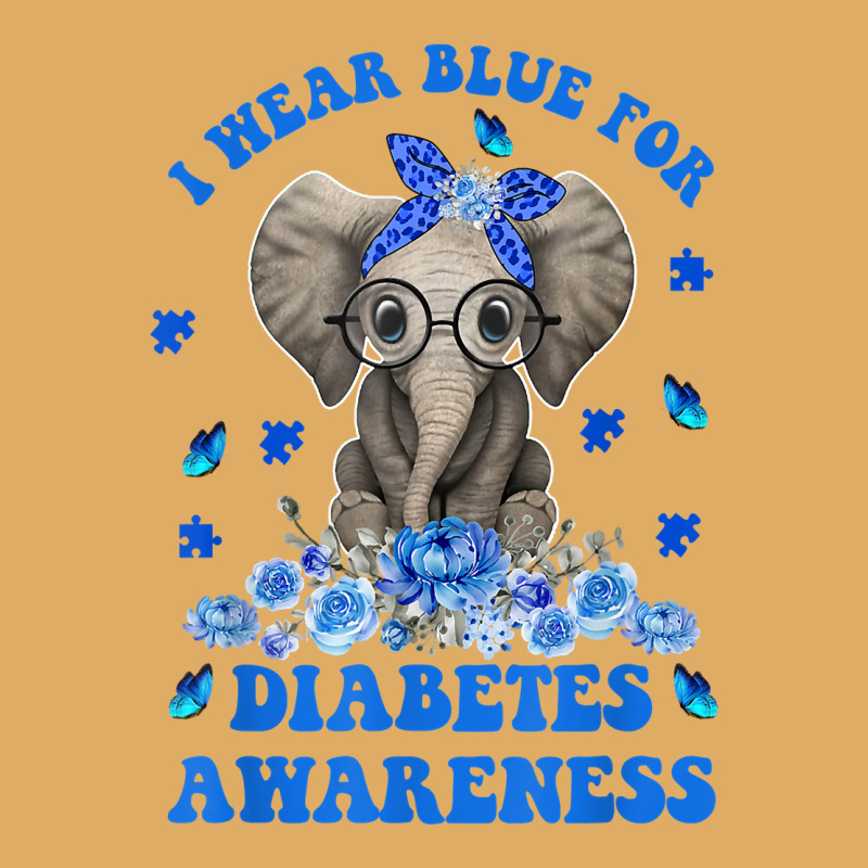 I Wear Blue For Diabetes Awareness Elephant Warrior Women T Shirt Urban Pullover Hoodie | Artistshot