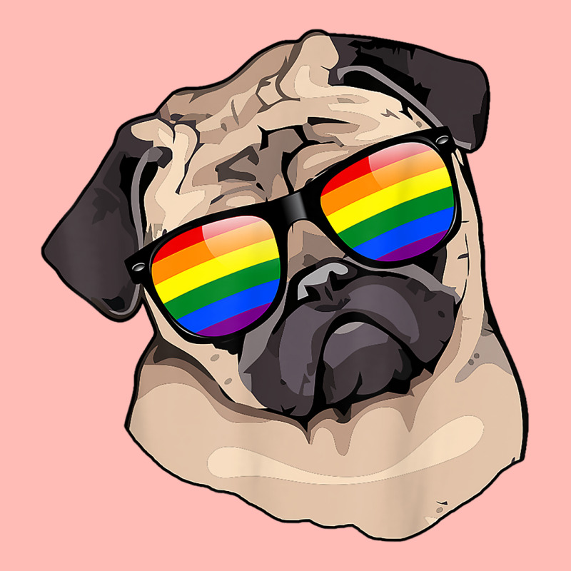 Pug Face Rainbow Sunglasses Gay Pride Lgbt  Gifts Urban Pullover Hoodie | Artistshot