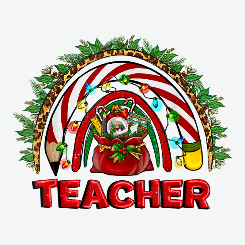 Western Christmas Teacher Funny Xmas Teacher Rainbow T Shirt Urban Pullover Hoodie | Artistshot