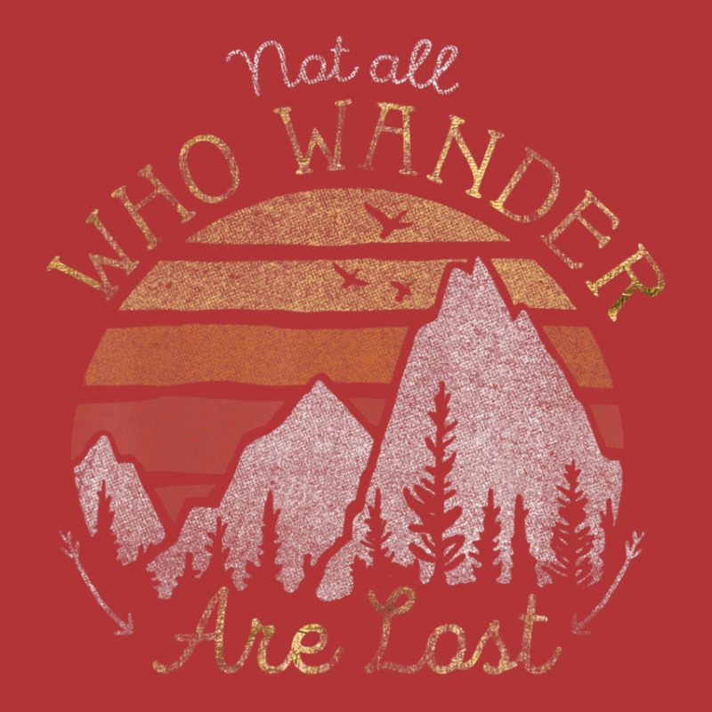 Not All Who Wander Are Lost Gradient Mountain Gold Leatherette Tumbler | Artistshot