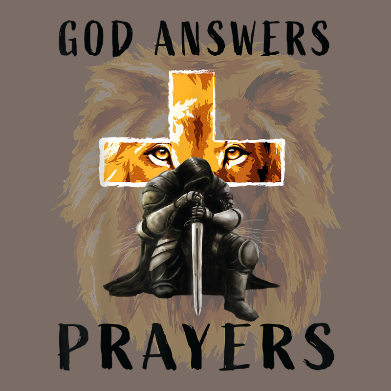 God Answers Prayers Warrior Men Christian Cross Lion Graphic T Shirt Leatherette Tumbler | Artistshot