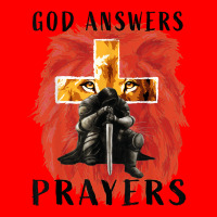 God Answers Prayers Warrior Men Christian Cross Lion Graphic Bomber Jacket | Artistshot