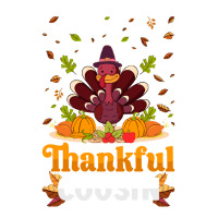 Thanksgiving Turkey Thanksgiving Day November 24 One Thankful Cousin Bomber Jacket | Artistshot