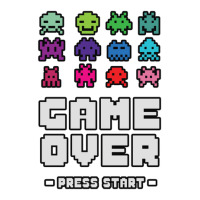 Game Over Press Start Arcade Player Retro Gamer Bomber Jacket | Artistshot