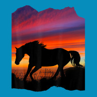 Beautiful Arabian Horse Sunset Silhouette Orange Purple Blue Beanie | Artistshot