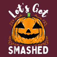 Lets Get Smashed Funny Pumpkin Halloween Drinking Costume Tank Top Beanie | Artistshot