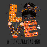 Bilingual Teacher Love Messy Bun Pumpkin Women Halloween T Shirt Pom Pom Beanie | Artistshot