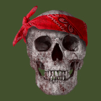 Skull With Red Paisley Bandana, Thug, Gangster Sun Shade Cap | Artistshot