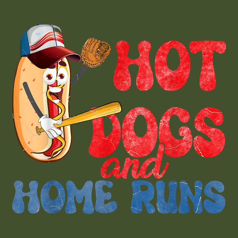 Hot Dogs And Home Runs Hotdog Baseball Touchdown T Shirt Sun Shade Cap by cm-arts | Artistshot