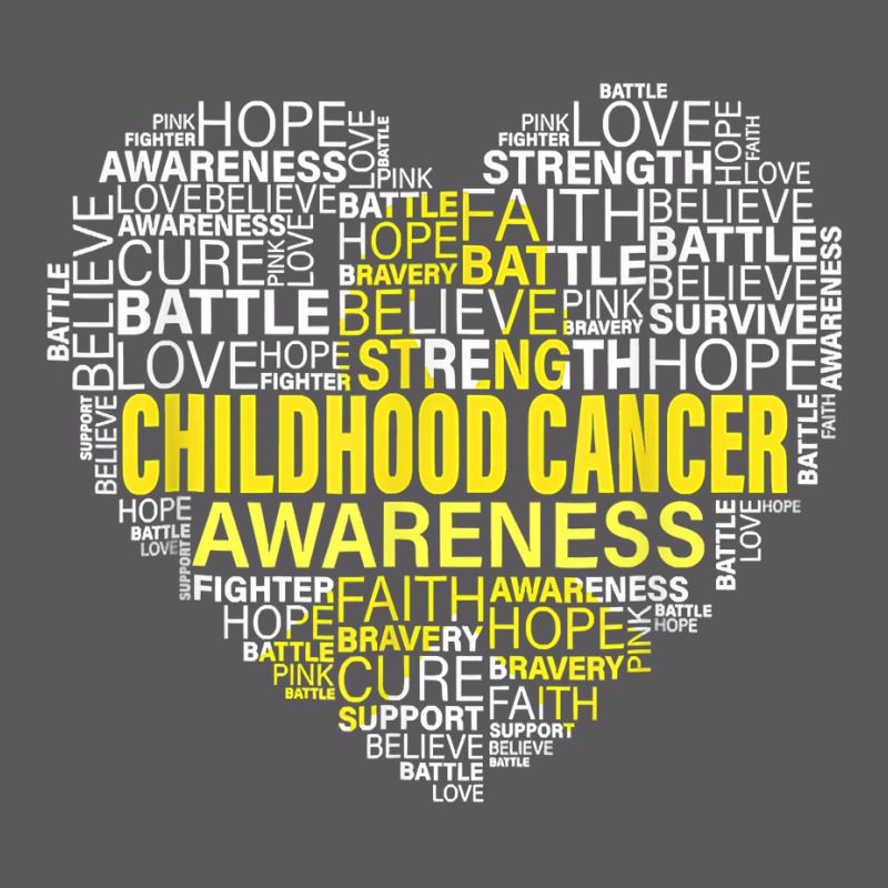 Childhood Cancer Awareness Heart Support Strong Warrior T Shirt Seamless Cap | Artistshot