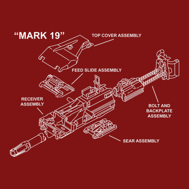 Mark 19 Gun Parts Diagram Schematic Mk19 Grenade Launcher Snapback Trucker Cap | Artistshot