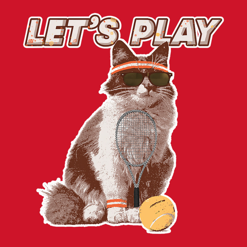 Cool Funny Tennis Cat Wearing Sunglasses Tennis Racket Ball T Shirt Yupoong Trucker Cap | Artistshot