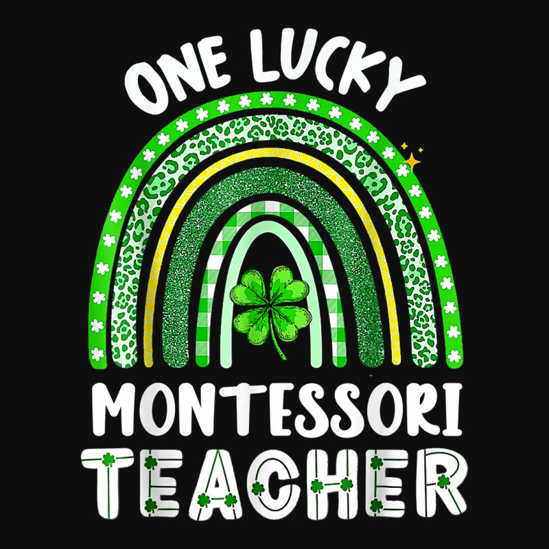 One Lucky Montessori Teacher Rainbow St Patrick’s Day T Shirt Foam Snapback Hat | Artistshot