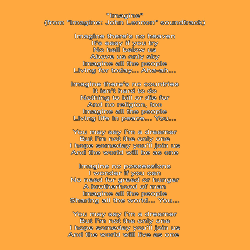 Imagine Lyrics From Imagine Soundtrack Foam Trucker Hat by WayneDavid | Artistshot